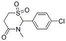 2-(P-CHLOROPHENYL)-3-METHYLTETRAHYDRO-1,3-THIAZIN-4-ONE1,1-DIOXIDE Struktur