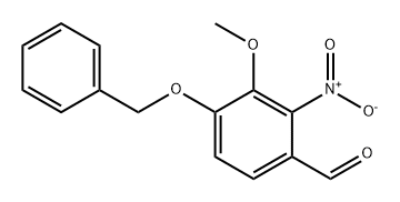 4-BENZYLOXY-3-METHOXY-2-NITROBENZALDEHYDE Struktur