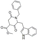 METHYL1-BENZYL-2-(3-INDOLYLMETHYL)-3,6-DIOXO-4-PIPERIDINECARBOXYLATE Struktur