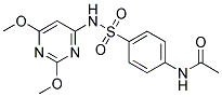 N-(P-(2,6-DIMETHOXY-4-PYRIMIDINYLAMINOSULFONYL)PHENYL)ACETAMIDE Struktur