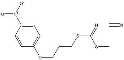 Methyl[3-(4-nitrophenoxy)propyl]cyano-carbonimidodithioate Struktur