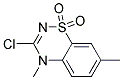 3-Chloro-4,7-dimethyl-4H-1,2,4-benzothiadiazin-1,1-dioxide Struktur