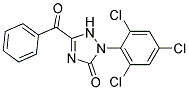 5-Benzoyl-2-(2,4,6-trichlorophenyl)-1,2-dihydro-3H-1,2,4-triazol-3-one Struktur