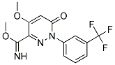 Methyl 4-methoxy-6-oxo-1-(3-(trifluoromethyl)phenyl)-1,6-dihydro-3-pyridazinecarbimidate Struktur