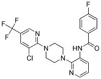 N-(2-(4-(3-Chloro-5-(trifluoromethyl)-2-pyridinyl)piperazino)-3-pyridinyl)-4-fluorobenzenecarboxamide Struktur