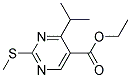 ethyl 4-(1-methylethyl)-2-(methylsulfanyl)pyrimidine-5-carboxylate Struktur