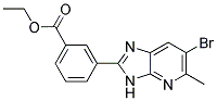 ethyl 3-(6-bromo-5-methyl-3H-imidazo[4,5-b]pyridin-2-yl)benzoate Struktur