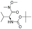 tert-butyl {(1S)-1-[methoxy(methyl)carbamoyl]-2-methylpropyl}carbamate Struktur