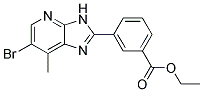 ethyl 3-(6-bromo-7-methyl-3H-imidazo[4,5-b]pyridin-2-yl)benzoate Struktur