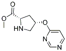 methyl (2S,4S)-4-(pyrimidin-4-yloxy)pyrrolidine-2-carboxylate Struktur