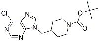 tert-butyl 4-[(6-chloro-9H-purin-9-yl)methyl]piperidine-1-carboxylate Struktur