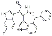 3-(4-Benzyl-1H-indol-3-yl)-4-(6-fluoro-1H-indol-3-yl)-1H-pyrrole-2,5-dione Struktur