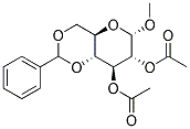 Methyl 4,6-O-Benzylidene-2,3-di-O-acetyl alpha-D-glucopyranoside Struktur