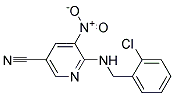 6-(2-Chloro-benzylamino)-5-nitro-nicotinonitrile Struktur