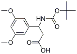 3-[(tert-butoxycarbonyl)amino]-3-(3,5-dimethoxyphenyl)propanoic acid Struktur