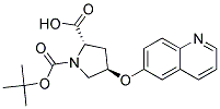 (2S,4R)-1-(tert-butoxycarbonyl)-4-(quinolin-6-yloxy)pyrrolidine-2-carboxylic acid Struktur