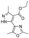 ethyl 5-(2,5-dimethyl-1,3-oxazol-4-yl)-3-methyl-1H-pyrazole-4-carboxylate Struktur