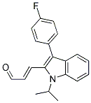 3-[3-(4-fluorophenyl)-1-(methylethyl)-1H-indole-2-yl]-propenal Struktur