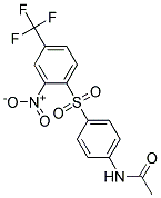 4-ACETAMIDO-2'-NITRO-4'-(TRIFLUOROMETHYL)DIPHENYL SULFONE Struktur