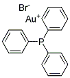 Triphenylphosphine gold(I) bromide Struktur