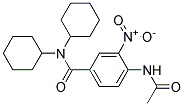 4-ACETAMIDO-N,N-DICYCLOHEXYL-3-NITROBENZAMIDE Struktur