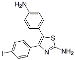 5-(P-AMINOPHENYL)-4-(P-IODOPHENYL)-2-THIAZOLAMINE Struktur