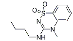 4-Methyl-3-(pentylamino)-4H-1,2,4-benzothiadiazin-1,1-dioxide Struktur