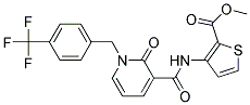 Methyl 3-(((2-oxo-1-(4-(trifluoromethyl)benzyl)-1,2-dihydro-3-pyridinyl)carbonyl)amino)-2-thiophenecarboxylate Struktur