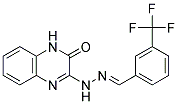 (E)-3-(2-(3-(Trifluoromethyl)benzylidene)hydrazinyl)quinoxalin-2(1H)-one Struktur