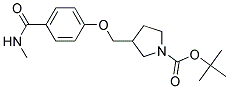 3-(4-Methylcarbamoyl-phenoxymethyl)-pyrrolidine-1-carboxylic acid tert-butyl ester Struktur