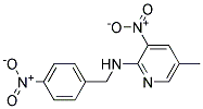 (5-Methyl-3-nitro-pyridin-2-yl)-(4-nitro-benzyl)-amine Struktur