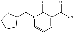 2-oxo-1-(tetrahydrofuran-2-ylmethyl)-1,2-dihydropyridine-3-carboxylic acid Struktur