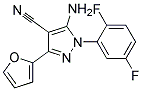 5-amino-1-(2,5-difluorophenyl)-3-furan-2-yl-1H-pyrazole-4-carbonitrile Struktur