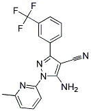 5-amino-3-[3-(trifluoromethyl)phenyl]-1-(6-methylpyridin-2-yl)-1H-pyrazole-4-carbonitril Struktur