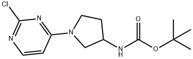 tert-butyl [1-(2-chloropyrimidin-4-yl)pyrrolidin-3-yl]carbamate Struktur