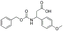 3-{[(benzyloxy)carbonyl]amino}-3-(4-methoxyphenyl)propanoic acid Struktur