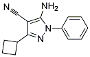 5-amino-3-cyclobutyl-1-phenyl-1H-pyrazole-4-carbonitrile Struktur