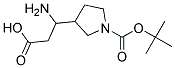 3-amino-3-[1-(tert-butoxycarbonyl)pyrrolidin-3-yl]propanoic acid Struktur