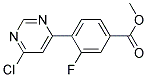 4-(6-Chloro-pyrimidin-4-yl)-3-fluoro-benzoic acid methyl ester Struktur