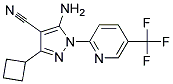 5-amino-3-cyclobutyl-1-[5-(trifluoromethyl)pyridin-2-yl]-1H-pyrazole-4-carbonitrile Struktur