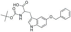 2-[(tert-butoxycarbonyl)amino]-3-[5-(benzyloxy)-1H-indol-3-yl]propanoic acid Struktur