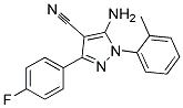 5-amino-3-(4-fluorophenyl)-1-(2-methylphenyl)-1H-pyrazole-4-carbonitrile Struktur