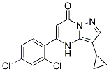 3-cyclopropyl-5-(2,4-dichlorophenyl)pyrazolo[1,5-a]pyrimidin-7(4H)-one Struktur