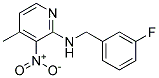 (3-Fluoro-benzyl)-(4-methyl-3-nitro-pyridin-2-yl)-amine Struktur