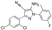 5-amino-1-(5-fluoro-2-methylphenyl)-3-(2,4-dichlorophenyl)-1H-pyrazole-4-carbonitrile Struktur