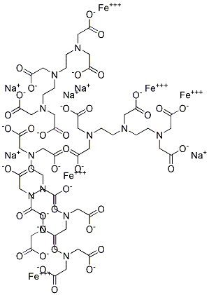 Diethylenetriaminepentaacetic acid, sodium iron salt Struktur