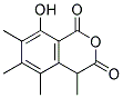 (+)-8-HYDROXY-4,5,6,7-TETRAMETHYL-1,3-ISOCHROMANDIONE Struktur