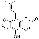 4-HYDROXY-9-(3-METHYL-2-BUTENYL)FURO(3,2-G)CHROMEN-7-ONE Struktur