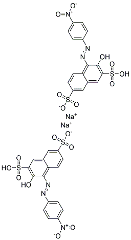 DISODIUM3-HYDROXY-4-(P-NITROPHENYLAZO)-2,7-NAPHTHALENEDISULFONATE Struktur