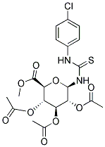 METHYL2,3,4-TRI-O-ACETYL-1-(3-(P-CHLOROPHENYL)THIOUREIDO)-1-DEOXY-B-D-GLUCOPYRANURONATE Struktur